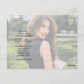 Einladung zur Black Graduation Party für Vertikal  Postkarte (Rückseite)