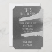 Einladung zur Black & Gray Bachelor Party (Vorderseite)