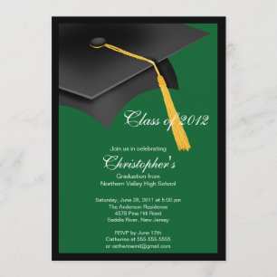 Einladung zur Black Green Grad Graduation Party