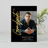 Einladung zur Black Modern Script Graduation Party (Stehend vorne)