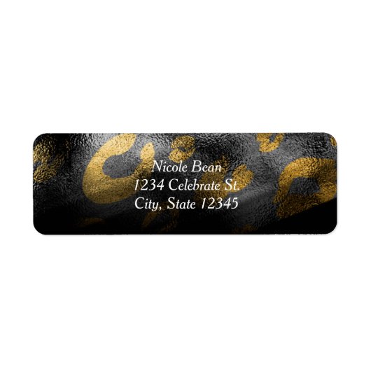 Einladung zur Black Shadows & Leopard Print-Party (Vorne)
