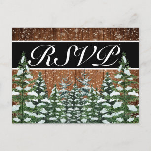 Einladung zur Black Snowy Wood & Forest Country RS Postkarte