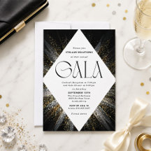 Einladung zur Black-Tie-Gala funkelt