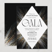 Einladung zur Black-Tie-Gala funkelt (Vorne/Hinten)