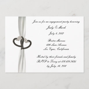 Einladung zur Black & White Diamond Engagement Par