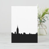 Einladung zur Black & White New York Silhouette (Stehend Vorderseite)