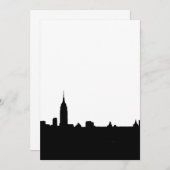 Einladung zur Black & White New York Silhouette (Vorne/Hinten)