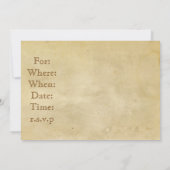 Einladung zur Blank Antique Theme Party (Rückseite)