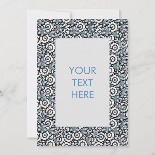 Einladung zur Blankenkarte "Floral Boho Muster" (Vorderseite)