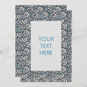 Einladung zur Blankenkarte "Floral Boho Muster" (Vorne/Hinten)