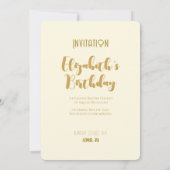 Einladung zur blass-gelben Rose (Rückseite)