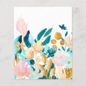 Einladung zur Blauen Blütenblütenhochzeit (Rückseite)