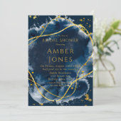 Einladung zur Blauen Brautdusche (Stehend Vorderseite)