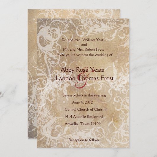 Einladung zur Blauen Hochzeit (Vorne/Hinten)