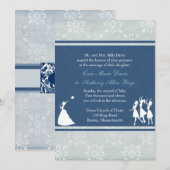 Einladung zur Blauen Hochzeit der Braut (Vorne/Hinten)