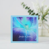 Einladung zur Blauen Orchideenhochzeit (Stehend Vorderseite)