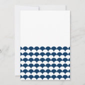 Einladung zur Blauen Scallop Muster Bridal Dusche (Rückseite)