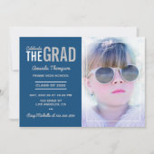 Einladung zur Blauen und Silber-Graduierungspartei (Vorderseite)
