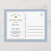 Einladung zur Blue and Gold 3 Foto Graduation Part (Rückseite)