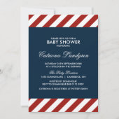 Einladung zur Blue and Red Nautical Baby Shower (Vorderseite)