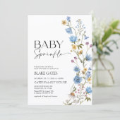 Einladung zur Blue Baby Sprinkle  (Stehend Vorderseite)