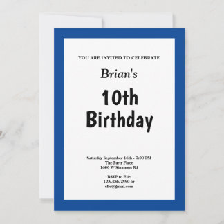 Einladung zur Blue Gerahmt Birthday Party