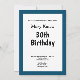 Einladung zur Blue Gerahmt Birthday Party