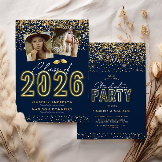 Einladung zur Blue Gold Double Graduation Party