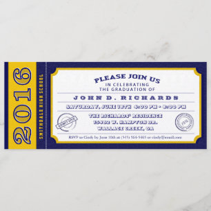 Einladung zur Blue & Gold Ticket Graduation Party