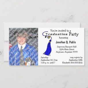 Einladung zur Blue Graduation Party Foto
