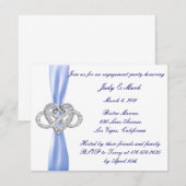 Einladung zur Blue Infinity Heart Engagement Party (Vorne/Hinten)