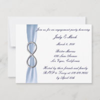 Einladung zur Blue Infinity Wedding Engagement Par