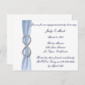 Einladung zur Blue Infinity Wedding Engagement Par (Vorne/Hinten)