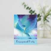 Einladung zur Blue Orchid Engagement Party (Stehend Vorderseite)