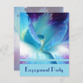 Einladung zur Blue Orchid Engagement Party (Vorne/Hinten)