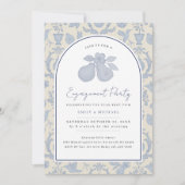 Einladung zur Blue Perfect Pear Engagement Party (Vorderseite)