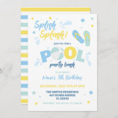 Einladung zur Blue Pool Party (Vorne/Hinten)