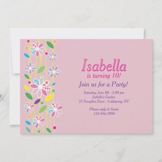 Einladung zur Blume (Vorderseite)