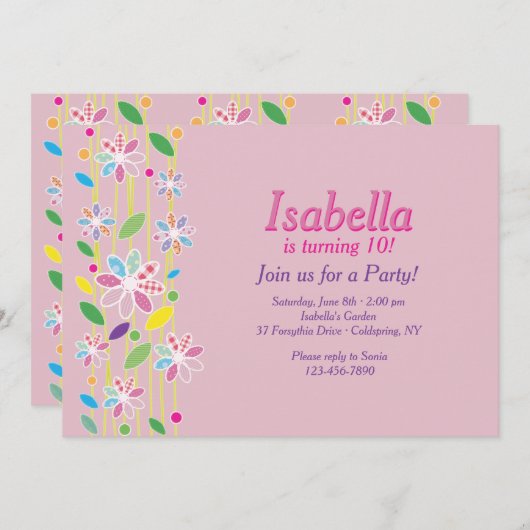 Einladung zur Blume (Vorne/Hinten)