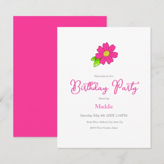 Einladung zur Blume (Vorne/Hinten)