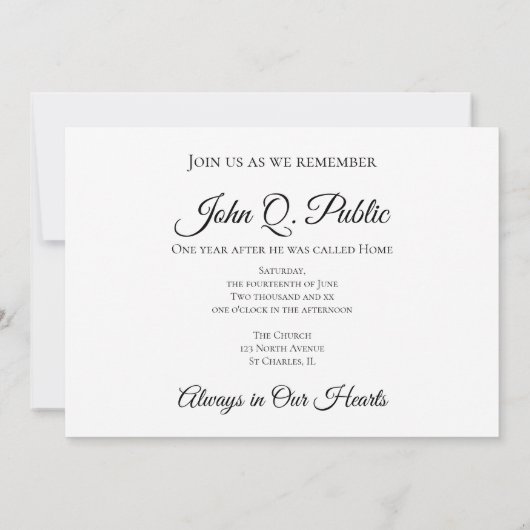 Einladung zur Blume der Weißen Orchideen zum Jahre (Rückseite)