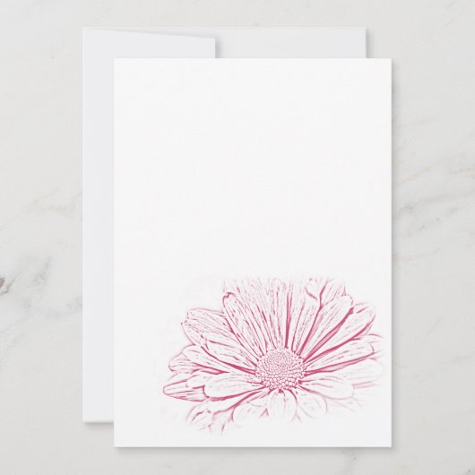 Einladung zur Blume Pink (Rückseite)