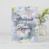 Einladung zur Blume von Aquarellen (Stehend Vorderseite)