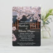 Einladung zur Blume von Kirschblüten (Stehend Vorderseite)