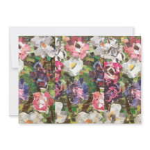 Einladung zur Blume von rosa Papier