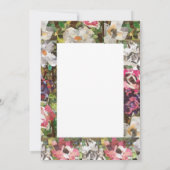 Einladung zur Blume von rosa Papier (Rückseite)