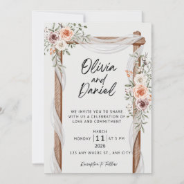 Einladung zur Blumen-Arch-Hochzeit