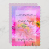 Einladung zur Blumen-Fantasie in Rosa (Vorne/Hinten)