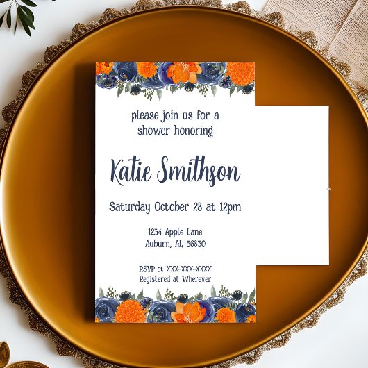 Einladung zur Blumen- und Orangendusche