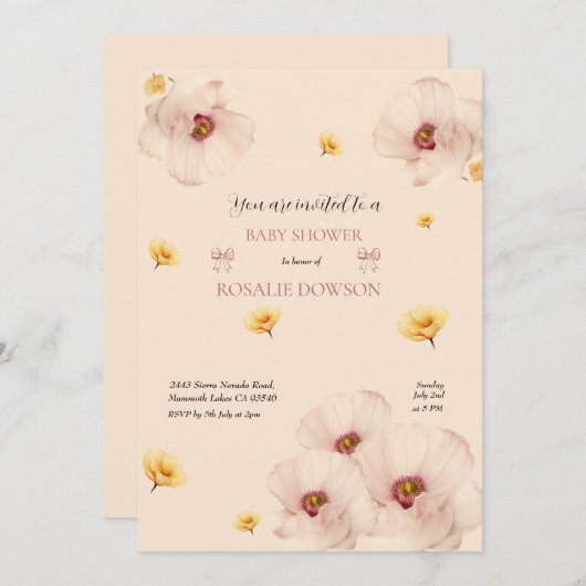 Einladung zur Blumendusche (Vorne/Hinten)